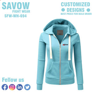 Sudaderas con capucha para mujer, personalizadas, extragrandes, de algodón 100%, lisas, estilo urbano, con cremallera, para gimnasio y moda. - Product Image 5