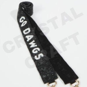 Para Auburn, correa de monedero con cuentas personalizada, correas de bolso con cuentas de semilla de oro blanco, accesorios de moda para bolsos - Product Image 5