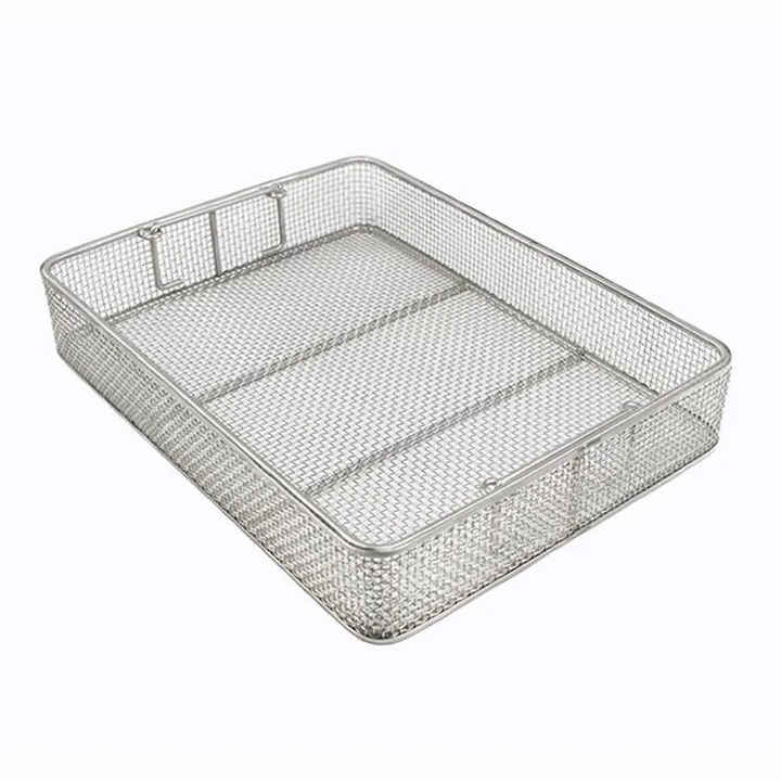 Sterilization Cassette Rack Wire Mesh Tray with Lid for Surgical Dental ...