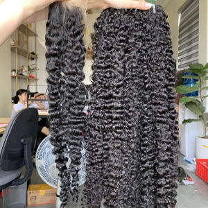 Vente en gros de cheveux vierges frisés frisés, vendeurs de cheveux bouclés vietnamiens bruts, couleur bouclée - Product Image 1