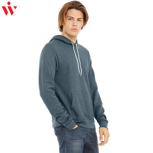 Pull à capuche en molleton 100 % coton pour homme, décontracté, hiver, avec logo personnalisé imprimé, couleur unie, teinture numérique, vente en gros - Product Image 3