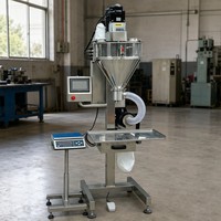 Machine de remplissage semi-automatique de poudre sèche à vis sans fin entraînée par engrenages, distributeur de poudre fine pour l'emballage de produits chimiques en sacs