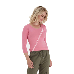 Elegante Camiseta de algodón de alta calidad para mujer, diseño personalizado, Simple patrón a cuadros de moda, respetuoso con el medio ambiente, secado rápido, Invierno - Product Image 3