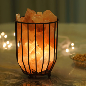 Cesta de hierro forjado del Himalaya personalizada, novedad de 2024, lámpara de sal, cuenco decorativo, artesanía Natural de hierro forjado grueso - Product Image 2