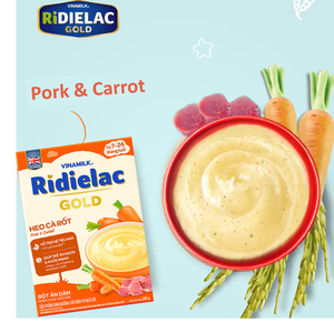 Vinamilk Ridielac Gold - Cereal para niños de seis meses-Sabor a zanahoria de cerdo-200g x 24 Cajas por Caja - Product Image 5