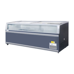 Congélateur îlot à porte coulissante en verre avec système de rail lisse pour aliments surgelés et crème glacée de supermarché - Product Image 2