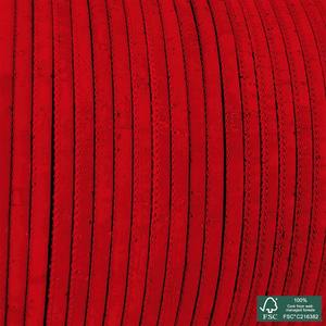 Cordón de corcho redondo rojo intenso superior - Product Image 1