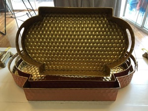 ถาดเหล็กกลมสำหรับตกแต่งบ้านถาดเหล็กโบราณพร้อมถาดตกแต่งคริสต์มาส - Product Image 3