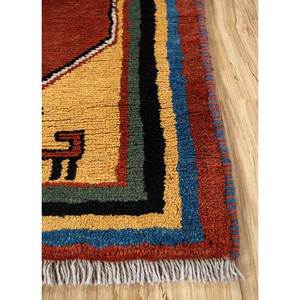 Alfombras de Lana Anudadas a Mano Nuray, Diseño Abstracto con Estampado Animal en Rojo y Naranja para el Hogar, Pasillo, Sala de Estar-Pae-4781 Tamaño 9x12 para Adolescentes - Product Image 4