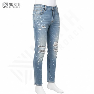 กางเกงยีนส์ทรงตรงผู้ชายคุณภาพสูง ลายเรียบ สปริง/ออทัมน์ สวมใส่สบาย แห้งเร็ว น้ำหนักเบา ขายส่ง - Product Image 6