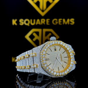 Reloj de Moissanite personalizado Unisex, Diamante helado completo, diseño atractivo, alta calidad, 42mm, accesorio de moda indio, acero inoxidable - Product Image 2