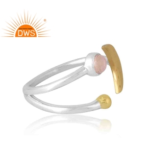 Stylish Design 925 Sterling Silver Natural Rose <b>Quartz</b> Gemstone <b>Ring</b> Custom Jewelry For Women Gift For Her - Product Image 4