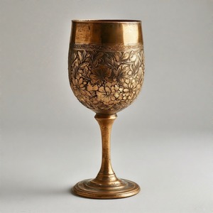 Cáliz sagrado ZionChalice, copa de vino de latón antiguo, Copa hecha a mano para uso litúrgico y ceremonias tradicionales de la Iglesia - Product Image 3