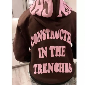 Sudadera con capucha con cordón de diseño de soplo impreso en 3D personalizado de alta calidad Sudadera con capucha OEM de tela de lana de punto nueva y de gran tamaño - Product Image 5