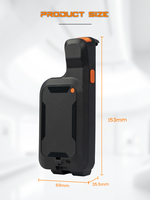 Terminal de point de vente XB-C22 3000mAh avec lecteur de codes-barres QR 1D 2D PDF417 Data Matrix, clip dorsal, scanner de codes-barres Bluetooth bleu