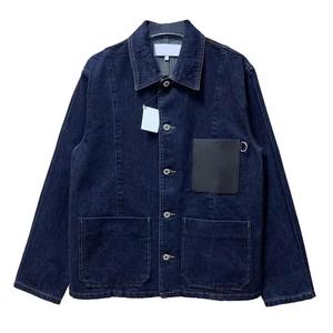 Chaqueta Bomber Vintage con cuentas para mujer, Chaquetas vaqueras bordadas de otoño, abrigo azul, prendas de vestir exteriores con cuello vuelto, chaqueta vaquera lavada - Product Image 5