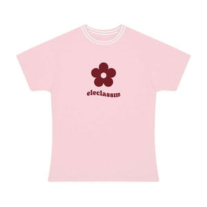 [Fábrica de ropa] SH14 Camiseta de algodón para mujer Formal Slim Fit O-cuello Colores juveniles Secado rápido Ecológico Diseño único 2025 - Product Image 2