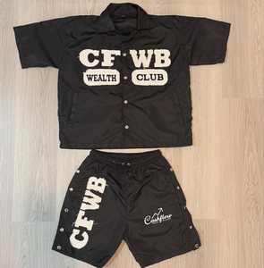 Veste et short coupe-vent zippé en nylon et polyester respirant deux pièces personnalisés Streetwear Survêtements pour l'été - Product Image 5