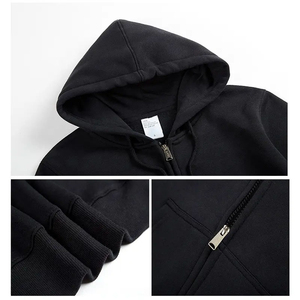 OEM/ODM Service Breathable Lightweight Zipper Hoodies Unisex Cotton Zipper Hoodie Heavyweight <b>Full</b> <b>Zip</b> <b>Sweatshirts</b> - Product Image 5