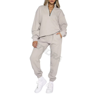 โลโก้ที่กําหนดเองฤดูใบไม้ร่วง 2024 เสื้อผ้าผู้หญิงPullover 2 ชิ้นกางเกงHoodieชุดJoggerเหงื่อชุดSweatpantsและHoodieชุด - Product Image 3