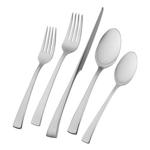 Ensemble de vaisselle de couverts en métal d'acier inoxydable de luxe avec le long manche conique rond poli d'or en métal en laiton - Product Image 3