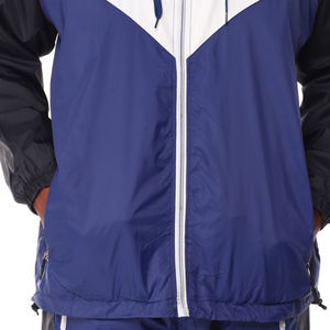 Ensemble de survêtement léger avec logo brodé d'usine OEM, veste coupe-vent en nylon surdimensionnée, pantalon de survêtement pour homme, coupe-vent - Product Image 5