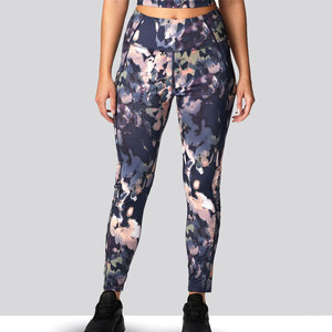 Leggings de yoga pour femmes de haute qualité à taille élastique 2025, impression personnalisée unie, séchage rapide, respirant, sans couture, faible MOQ - Product Image 1