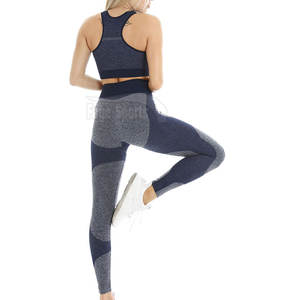 Meilleure qualité vêtements d'été ensemble de yoga de gymnastique leggings d'exercice deux pièces vêtements de fitness ensembles de yoga - Product Image 6