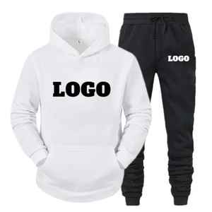 Vêtements de sport pour hommes avec logo personnalisé et conception coupe-vent ensemble de survêtements de gym à capuche imprimé survêtement de fitness pour hommes - Product Image 4