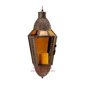 Linterna colgante hecha a mano personalizada con acabado de bronce de alta calidad de Metal galvanizado para bodas y decoración del hogar - Product Image 2