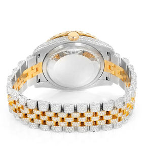 Reloj de Acero Inoxidable con Incrustaciones de Moissanita de Estilo Elegante - Product Image 5