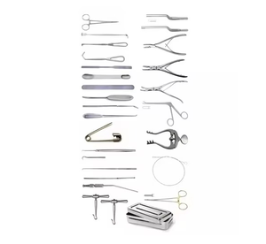Ensemble de chirurgie crânienne manuelle en acier inoxydable 32 pièces Instruments de neurochirurgie crânienne et spinale de haute qualité - Product Image 1