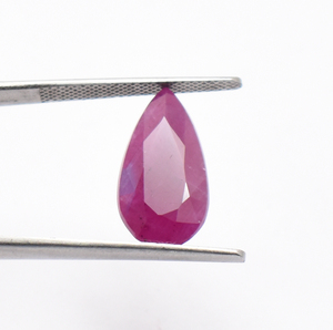 Conjunto de joyas en forma de lágrima larga de rubí rosa fuerte natural-collar de rubí/pendiente/anillo de eternidad/conjunto de piedras preciosas de piedra de ajuste - Product Image 4