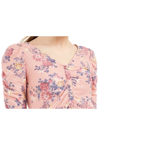 Top Floreale Arricciato Stile Dolce per Ragazze Crave Fame Blu - Taglia Piccola - Product Image 2