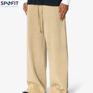 เสื้อผ้าแนวสตรีทแวร์ผ้าคอตตอนโพลีเอสเตอร์แบบหนาทรงหลวมเอวสูงสีทึบเสื้อผ้าแนวสตรีทใส่กลางแจ้งไซส์ใหญ่พิเศษผ้าคอตตอน100% ีเอสเตอร์ - Product Image 2