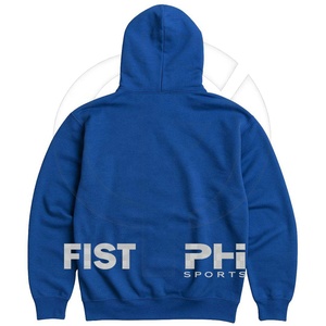 Sweat-shirt à capuche d'hiver bleu roi avec lettres grecques de fraternité, en polaire premium, 100 % coton, broderie chenille blanche - Product Image 2