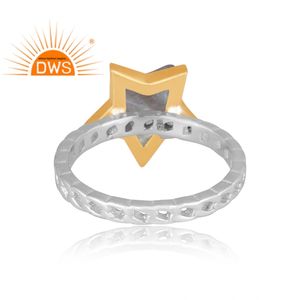 Vente chaude Fine Sterling Silver Natural Labradorite Gemstone Star Design Bague empilable Bijoux personnalisés pour les femmes Cadeau pour elle - Product Image 4