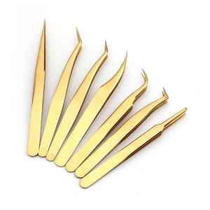 Pinzas para extensiones de pestañas MOQ personalizadas Pinzas de punta de fibra de pestañas de acero inoxidable de calidad superior para pestañas perfectas - Product Image 6