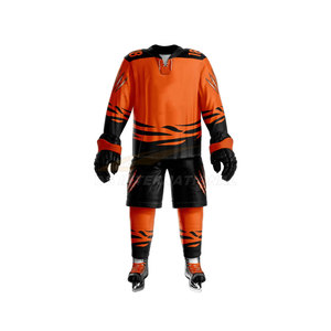 Uniforme de Hockey sobre hielo hecho a medida de alta calidad, diseño único, ropa de equipo profesional, conjunto de Jersey deportivo de sublimación de secado rápido, Pantalones - Product Image 3