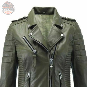 Chaqueta de cuero genuino de alta calidad para mujer, para ropa de invierno, chaqueta de cuero transpirable de alta calidad con estilo personalizado - Product Image 6