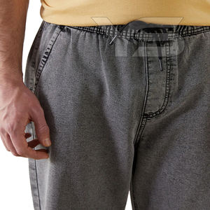 Denim Jeans Pantalon Respirant Casual Style Droit Couleur Unie Logo Avant Taille Moyenne Hiver Printemps Été Automne Saison Couverture - Product Image 3