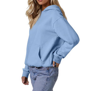 Casual Oversized Hoodie for Women, Soft Fleece Pullover Sweatshirt, Lightweight <b>Long</b> <b>Sleeve</b> Hooded <b>Top</b> with Pockets, Trendy - Product Image 4