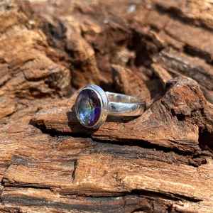 Handmade Mystic Topaz Ring 925 Sterling <b>Silver</b> Gemstone Jewelry For Women Natural Stone Gift - Product Image 2