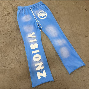 Pantalones Deportivos de Hombre Personalizados, Corte Recto, Pierna Ancha, Cintura Media, Estilo Holgado, Lavado, 100% Algodón - Product Image 1