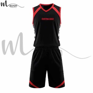 OEM ODM Nouveauté Rouge Noir 100% Polyester Vêtement Adulte Séchage Rapide Respirant Vêtement de Sport Extérieur Uniforme de Basket-Ball pour Équipe - Product Image 2