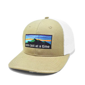 Chapeaux de camionneur à broderie plate personnalisés OEM Chapeaux de camionneur à mailles réglables de haute qualité pour la randonnée et le cyclisme au Vietnam - Product Image 1