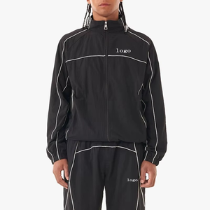 Logo personnalisé Noly Survêtement coupe-vent Pantalon de jogging Veste respirante Ensemble coupe-vent deux pièces Survêtements pour hommes - Product Image 3