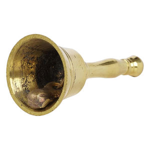 Campana de mano de latón puro hecha a mano de alta calidad para decoración del hogar templo y campana de latón Pooja campana pequeña para mano - Product Image 5
