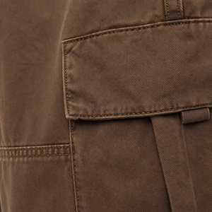 Pantalones Cargo Marrones Personalizados al por Mayor, Pantalones Casuales de Algodón de Pierna Ancha y Múltiples Bolsillos para Hombre, Ropa Urbana de Alta Calidad - Product Image 6