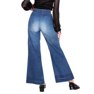 High Waist Denim <b>Jeans</b> for <b>Women</b> Stylish Straight Pants w/ Pockets, Streetwear Design. Slight <b>Stretch</b>, - Product Image 4